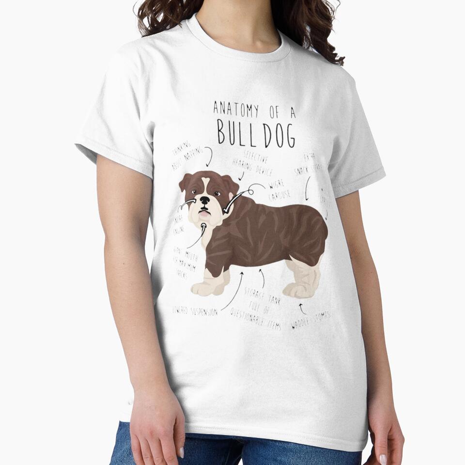 Anatomy of a Bulldog Funny Dog Lover Gift by SoyLamderma
