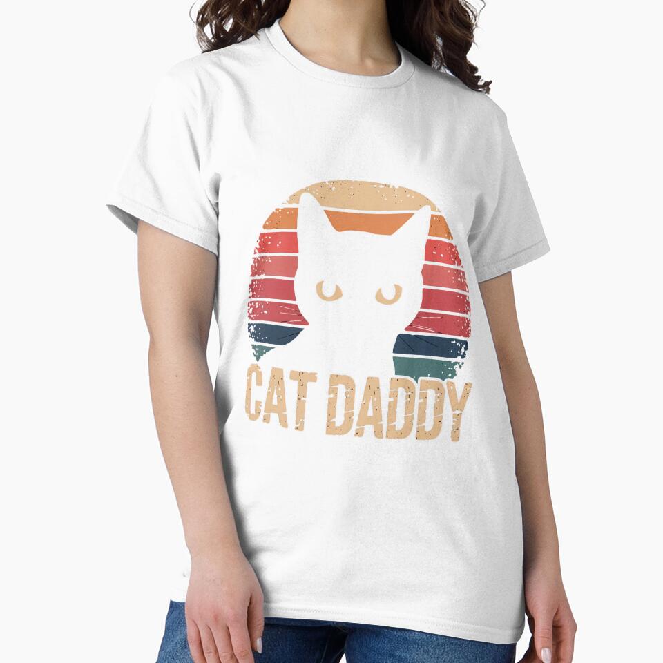 Cat Daddy Vintage Sunset Design for Feline Enthusiasts by Hananiah Merch