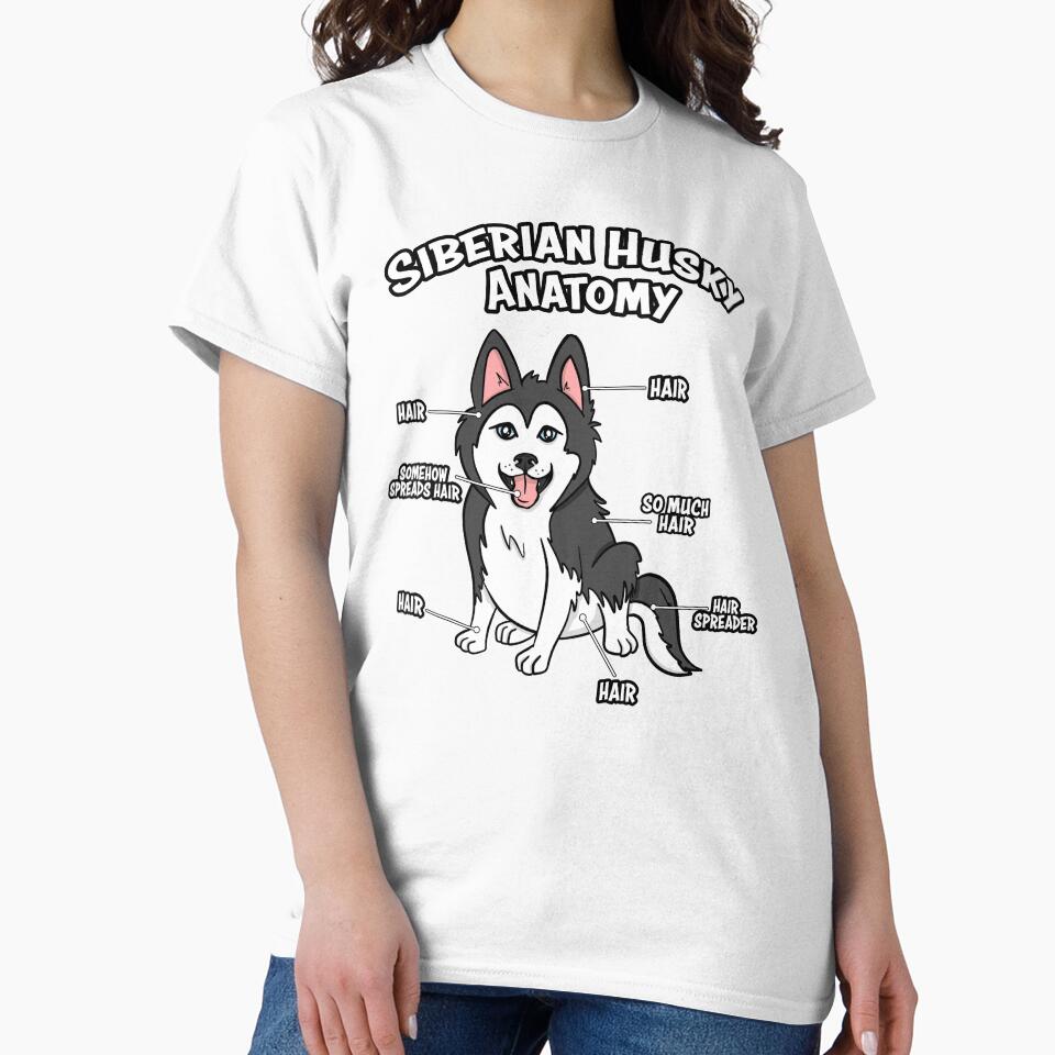 Anatomy of A Siberian Husky Funny Dog Lover Gift by JessieJune