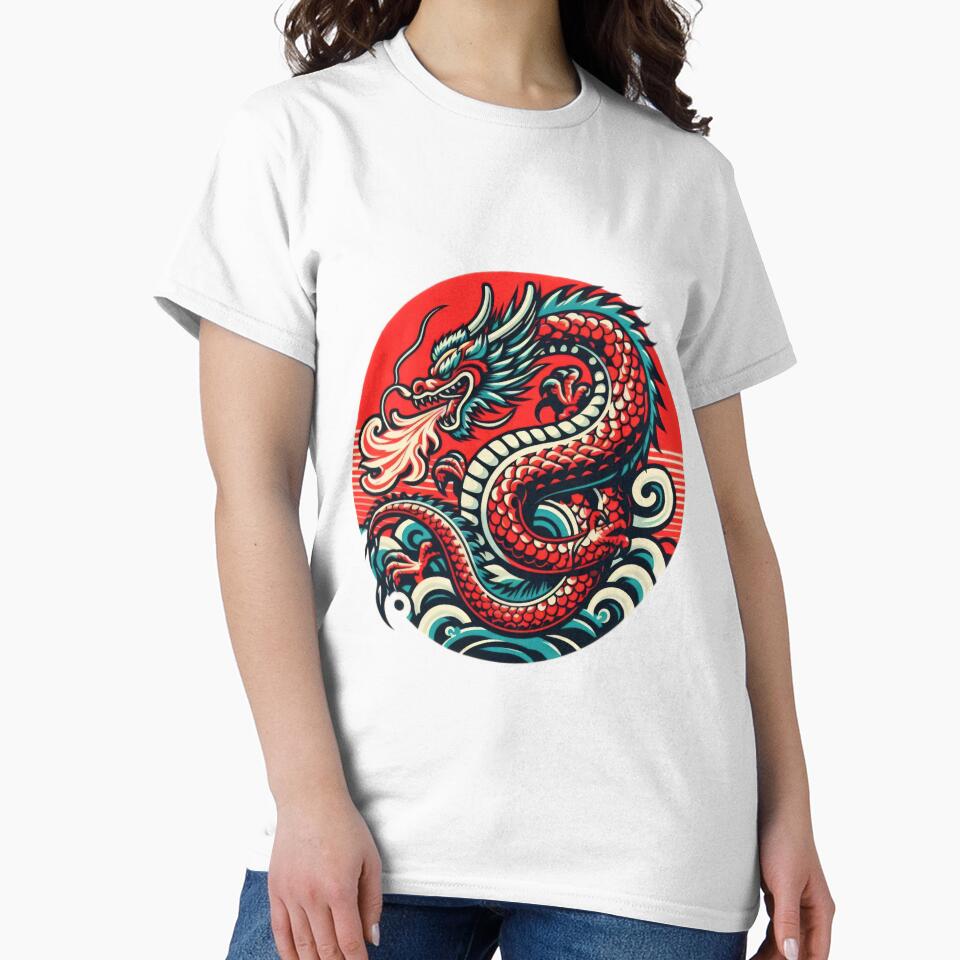 Red Erupting dragon breathing fire vintage by Expressions-Sel