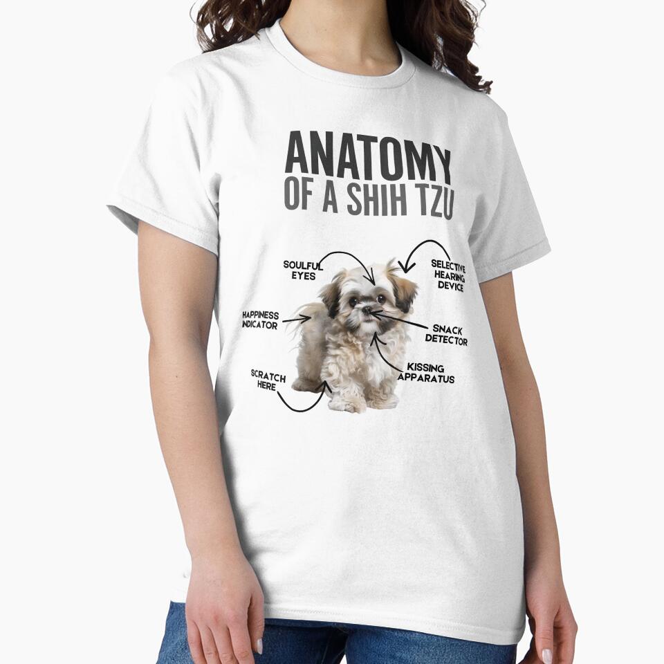 The Anatomy of a Shih Tzu Dog Design by TshirtsOnline-