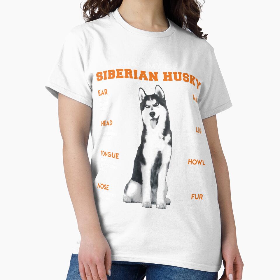 Anatomy Of A Siberian Husky Dogs Funny Gift by AharmaDesign