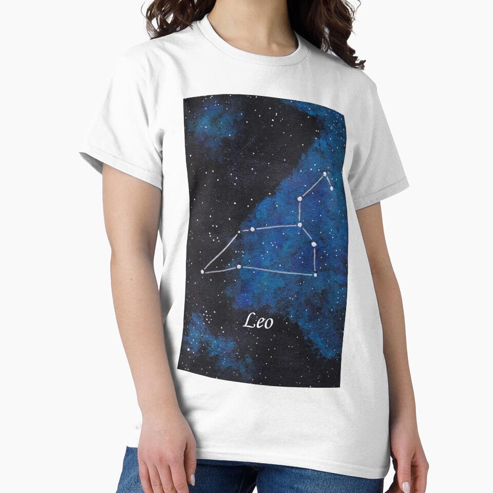 Leo Zodiac Sign Space Painting by CoryellArt