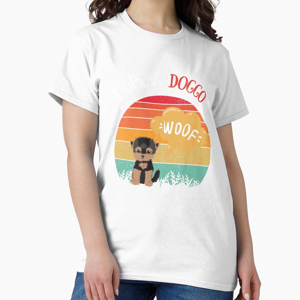 I speak doggo - Retro sunset Dog Lover by ChromaHeaven