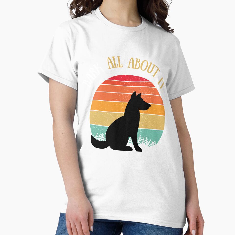 Bark all about it - Retro sunset Dog Lover by ChromaHeaven