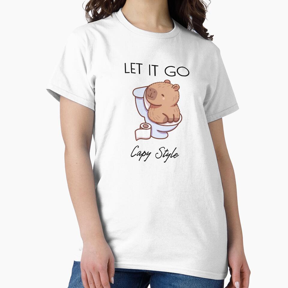 Let It Go Capy Style Funny Logo by logowannawear
