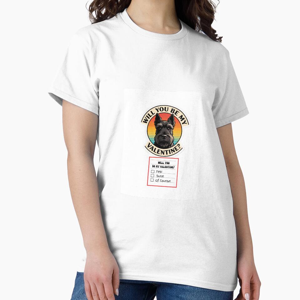 Adorable Watercolor Retro Scottish Terrier– Valentine’s Day Question by M1234s