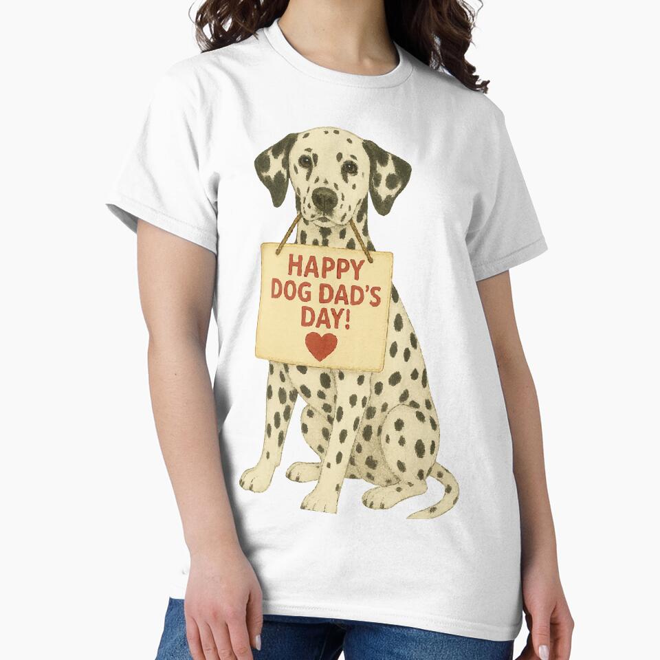 Spotted Love – Dalmatian Dog Dad’s Day Watercolor Tribute by AbstractAnom