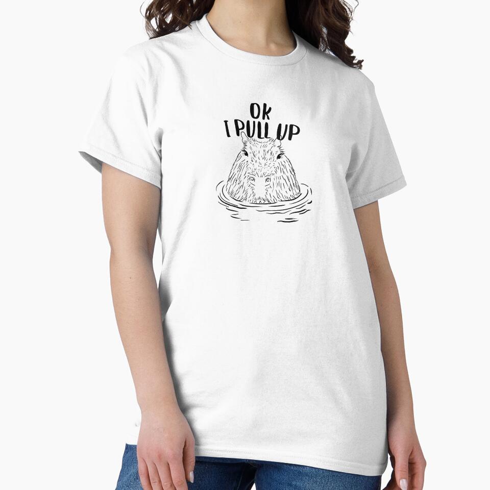 Ok I Pull Up Chill Capybara with glasses in a hot spring by SusanaDesigns
