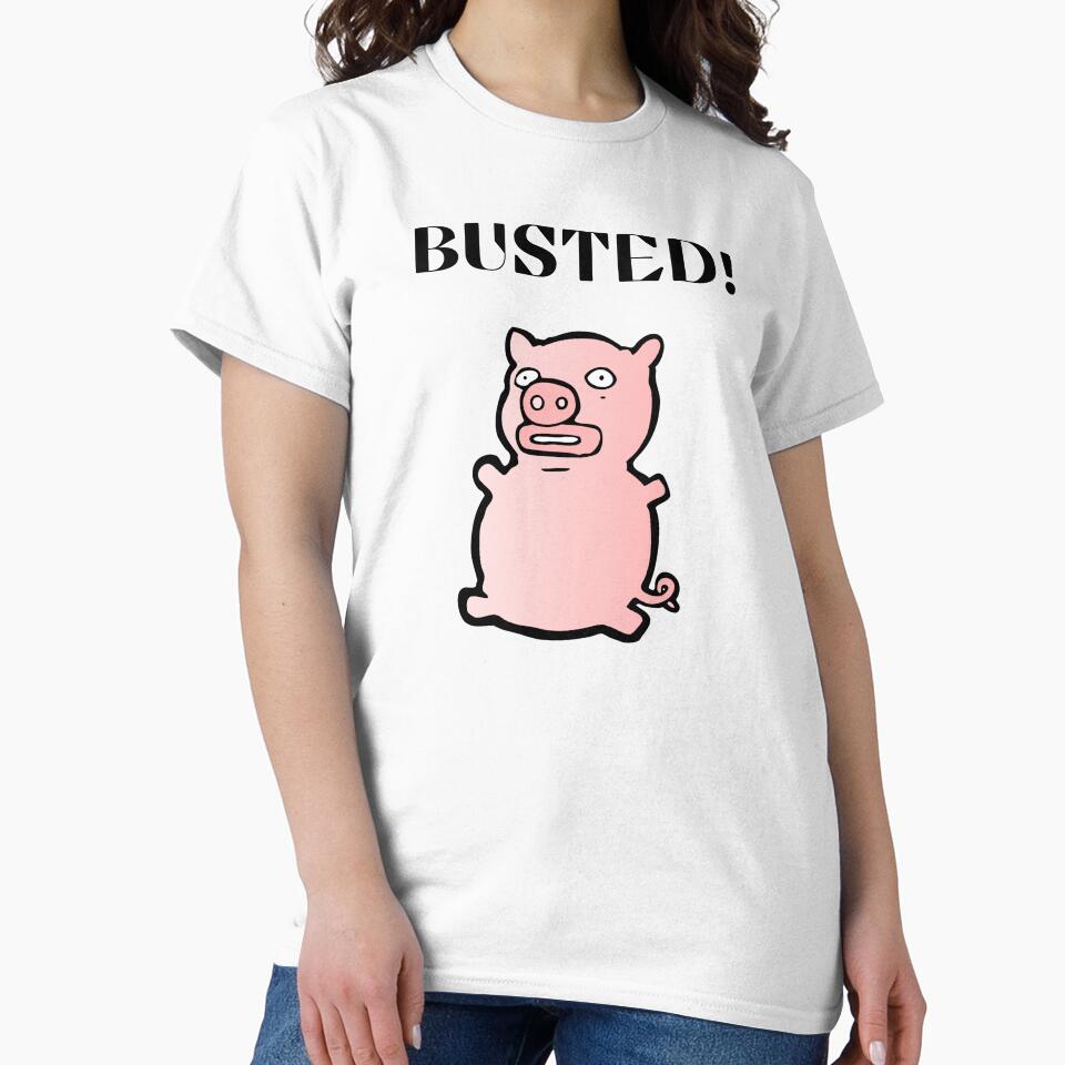 Busted Pig Funny Logo by logowannawear