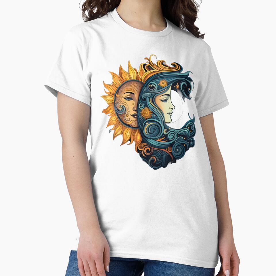 Celestial combination image of sun and moon by liana campbell