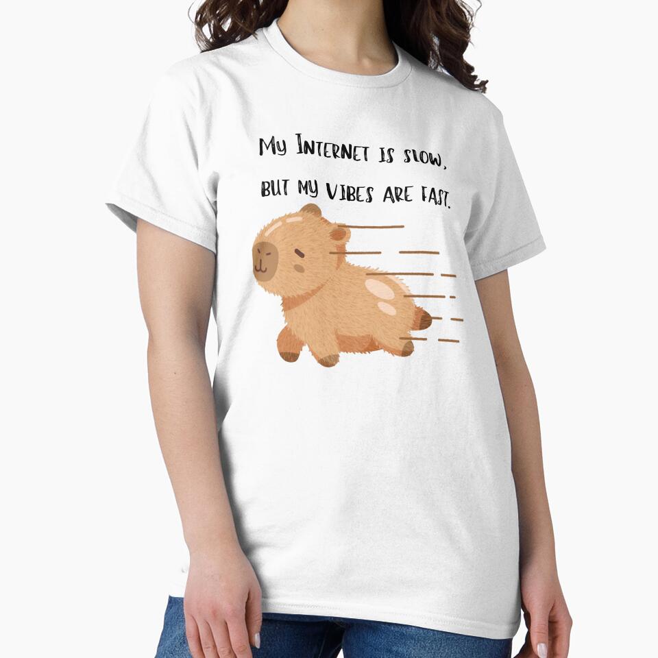 My Internet Is Slow Capybara Funny Logo by logowannawear