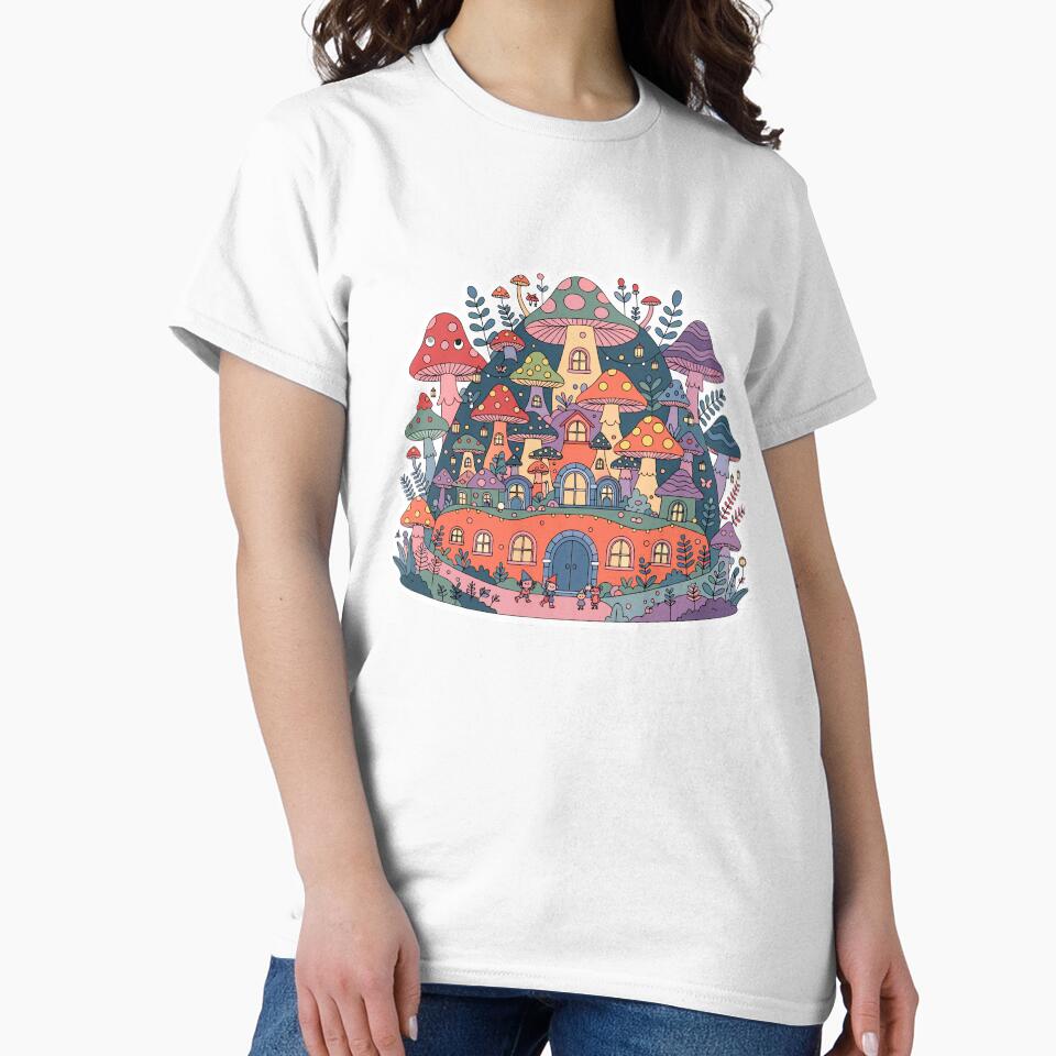 Enchanted Mushroom House Fantasy Sticker by inkfusionhub99