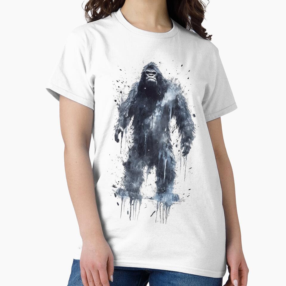 Bigfoot Watercolor Drip - Cryptid Delight by ZenEverAI
