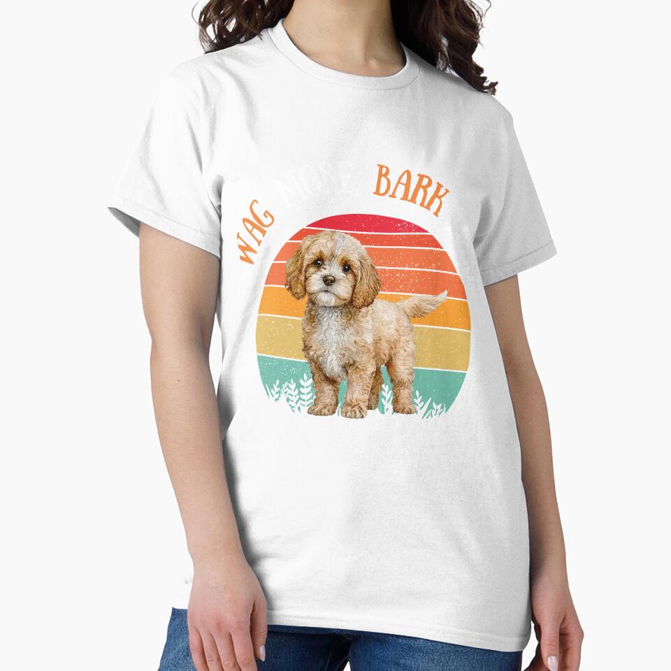 Wag more bark less - Retro sunset Dog Lover by ChromaHeaven
