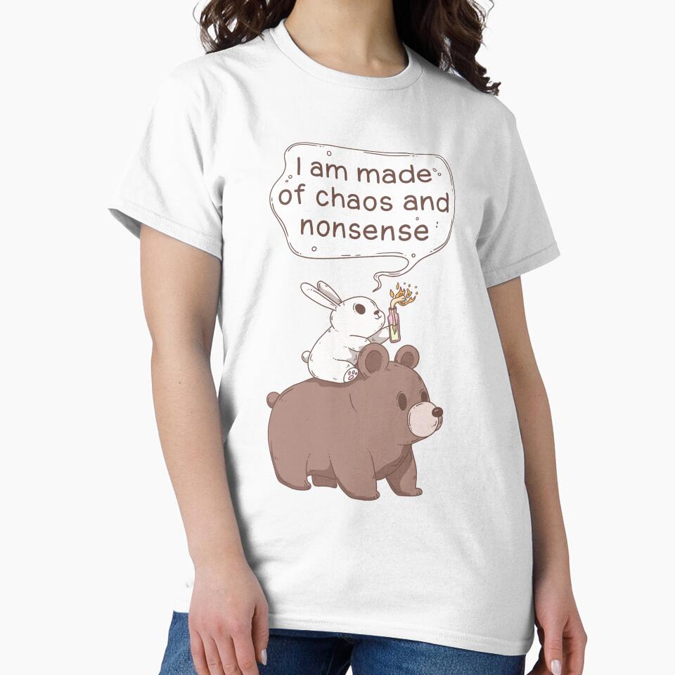 Chaos and Nonsense – Rabbit Riding Bear with Molotov Cocktail by Jess.a.creates