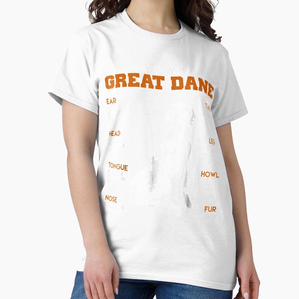 Anatomy Of A Great Dane Dogs Funny Gift by JaiaBlanco