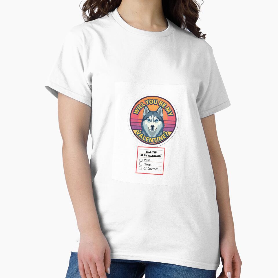 Adorable Watercolor Retro Husky– Valentine’s Day Question by M1234s