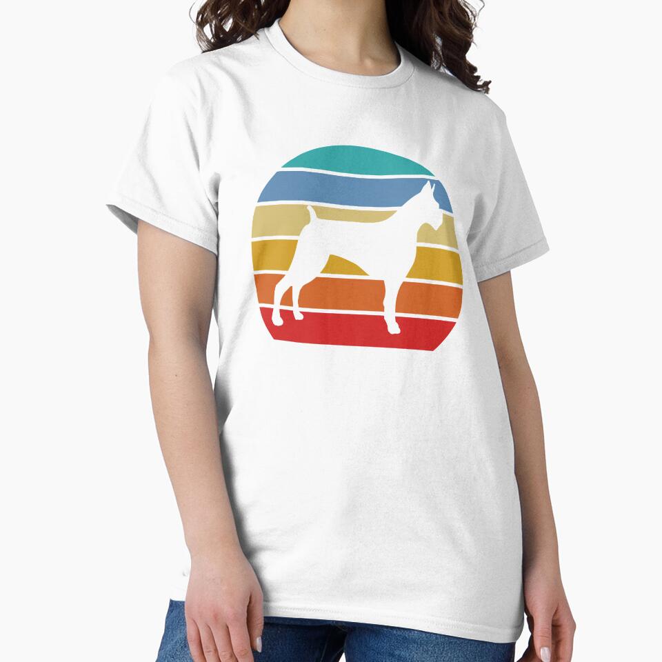 Boxer Dog Retro Sunset by playloud