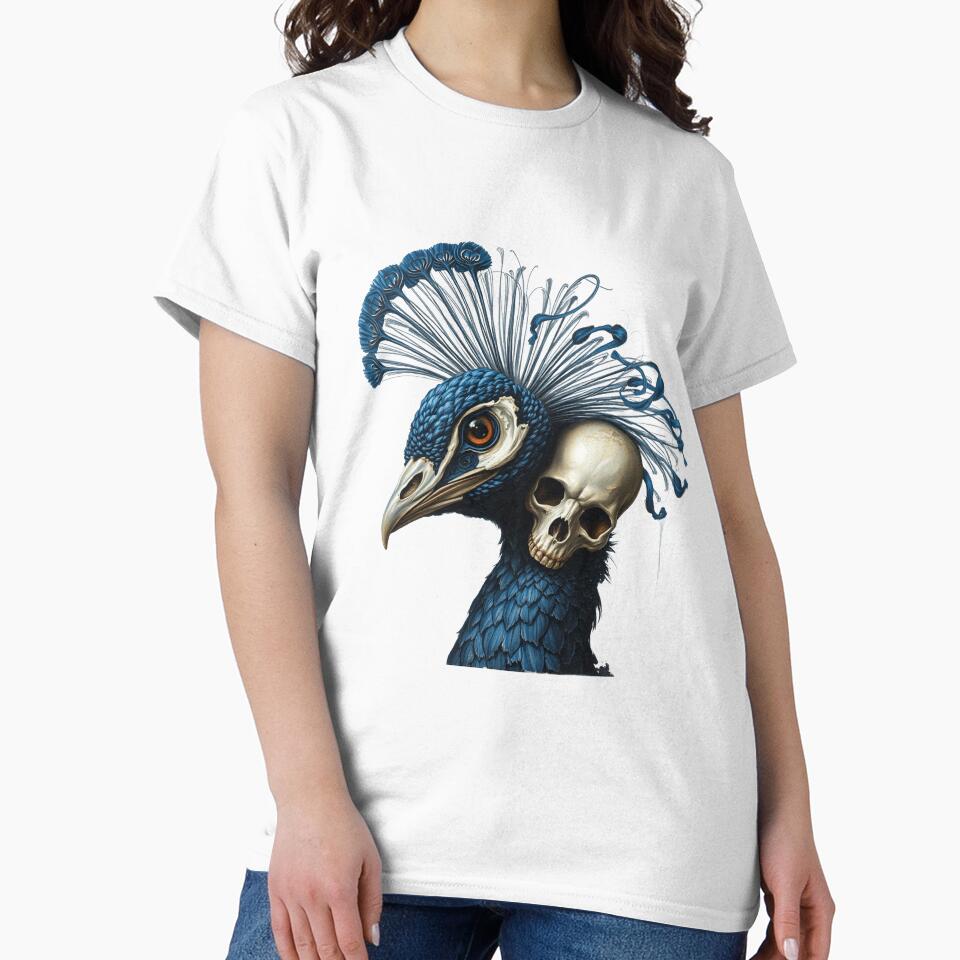 Blue Peacock skull | punk funny cool design by TaliaShin