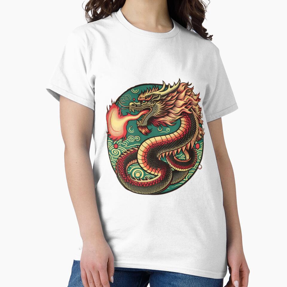vintage dragon spews flames by Expressions-Sel