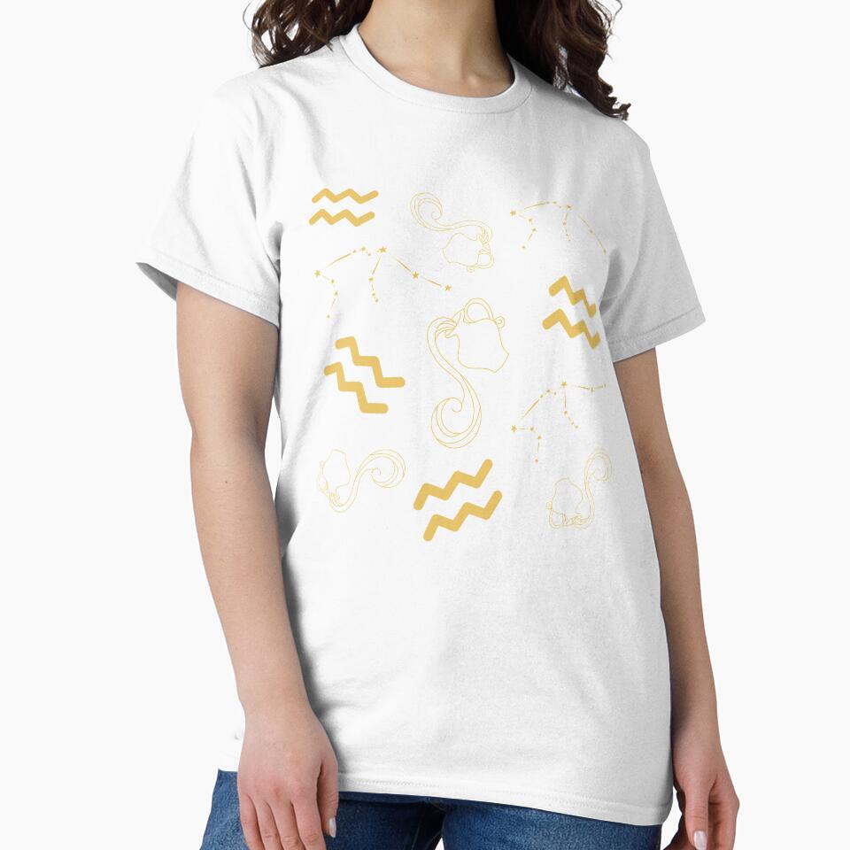 Zodiac Pattern - Aquarius (Black) by Littlebop