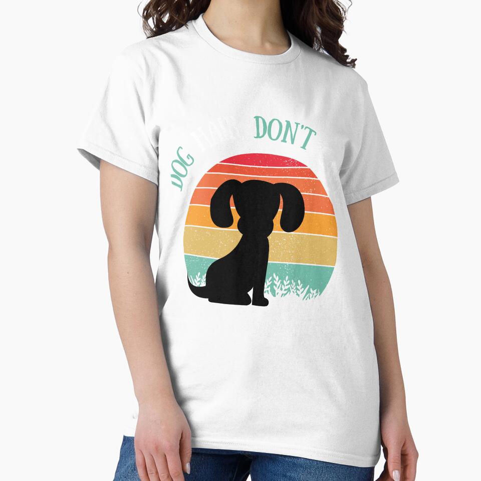 Dog hair Dont care - Retro sunset Dog Lover by ChromaHeaven
