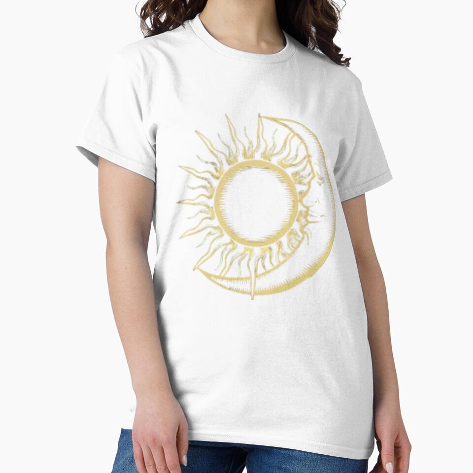 retro sun and moon golden by WowChik