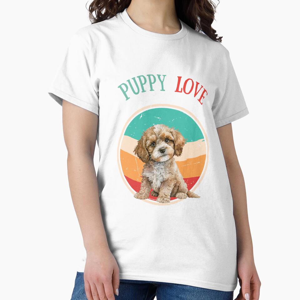 puppy love - Retro sunset Dog Lover by ChromaHeaven