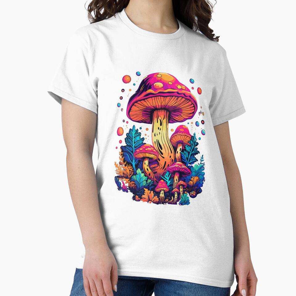 Midnight neon mushroom by RetroPrints