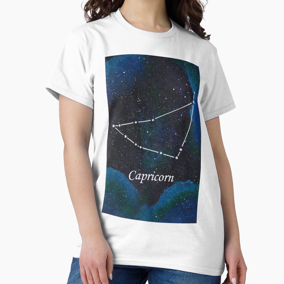 Capricorn Zodiac Sign Space Painting by CoryellArt