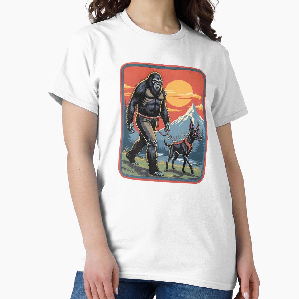 Bigfoot Walking Chupacabra - Cryptid & Creature Lovers Design by Vintagenaut Co.