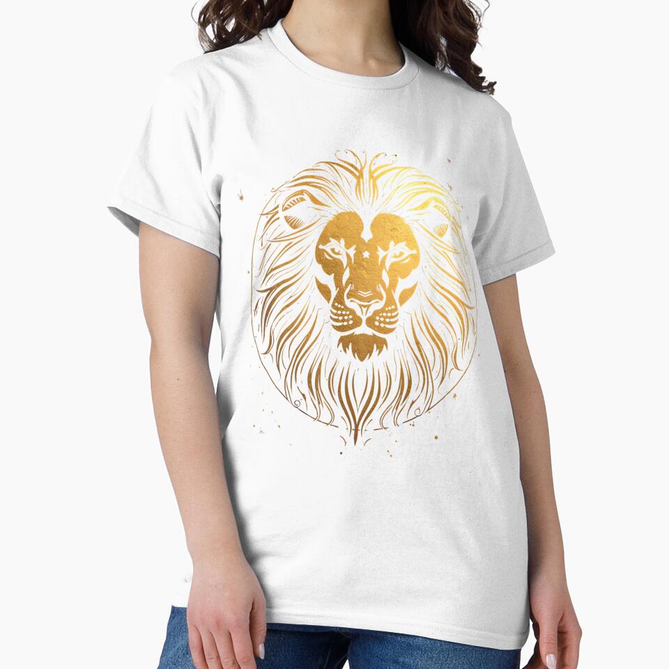 Leo Zodiac Sign – Golden Astrology Lion Design by Motosernik