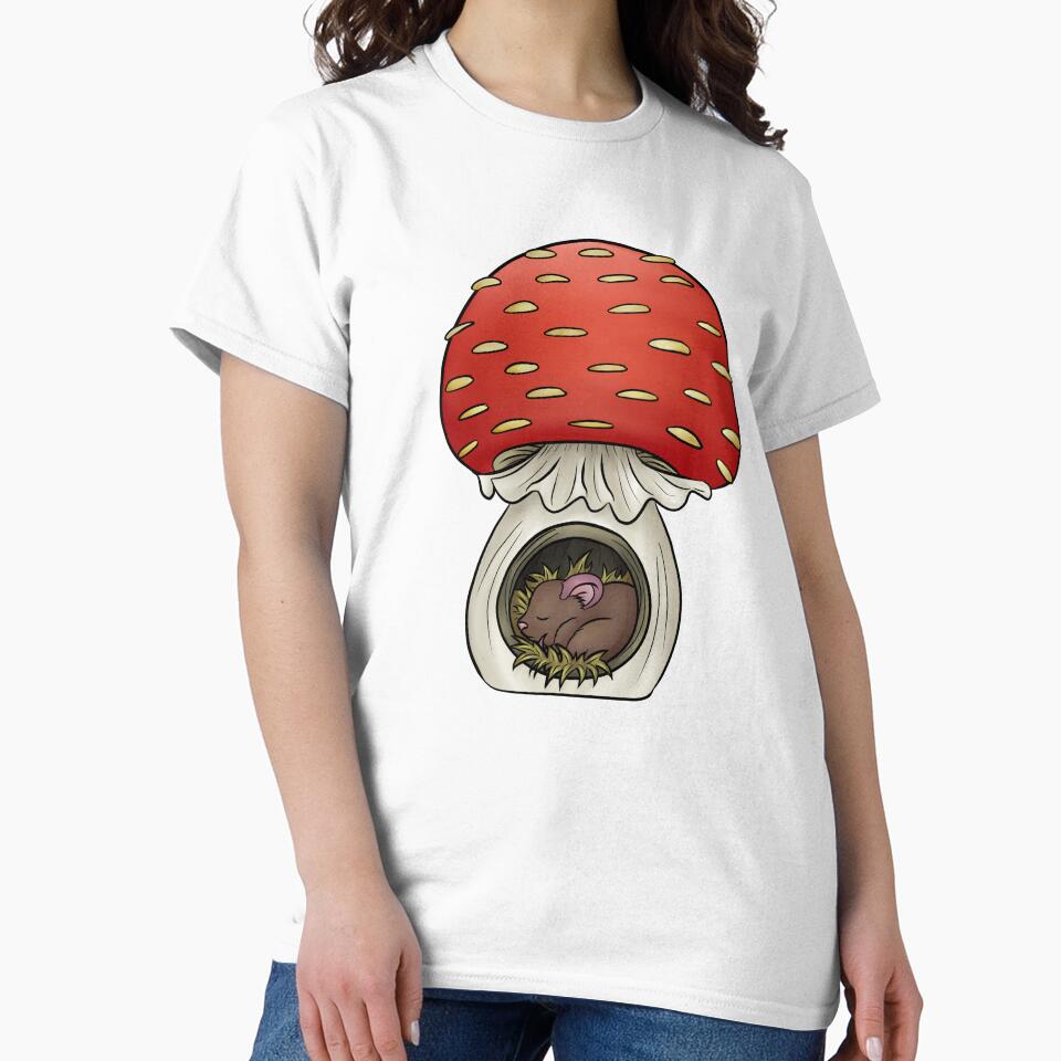 Mouse Asleep in Mushroom by ChronicCrafting