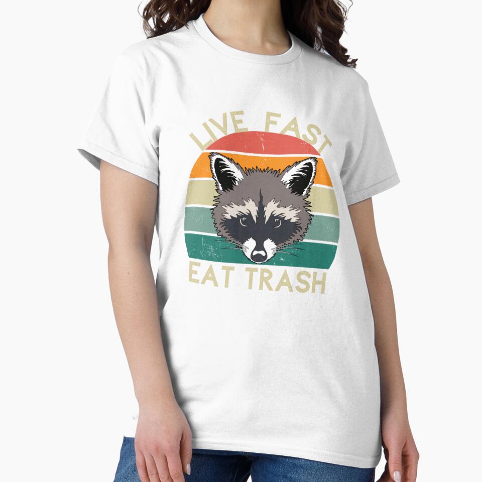 Live Fast, Eat Trash | Raccoon design by SocialTekkie