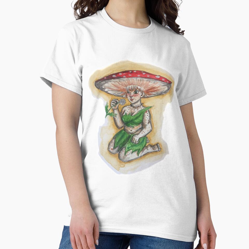 mushroom lady with background by Francieg567