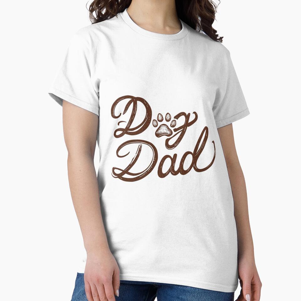 Dog Dad Handwritten Script with Paw Print by MoodMammal
