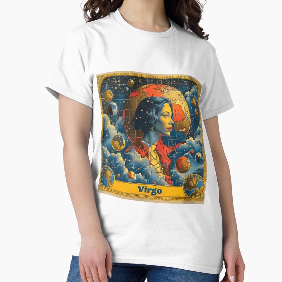 Vintage SciFi Style Virgo Zodiac Sign by AiHead