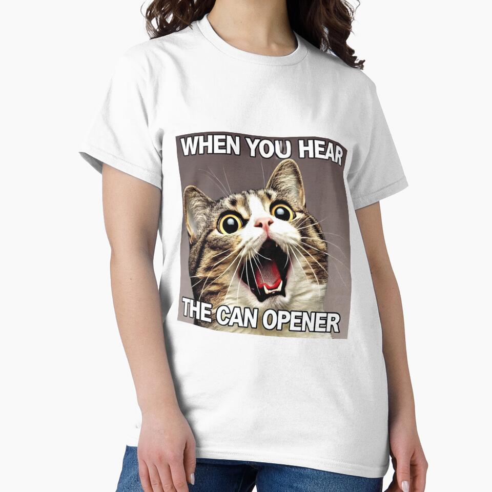 Funny Cat Screaming Meme - When You Hear the Can Opener by CatmemesArt