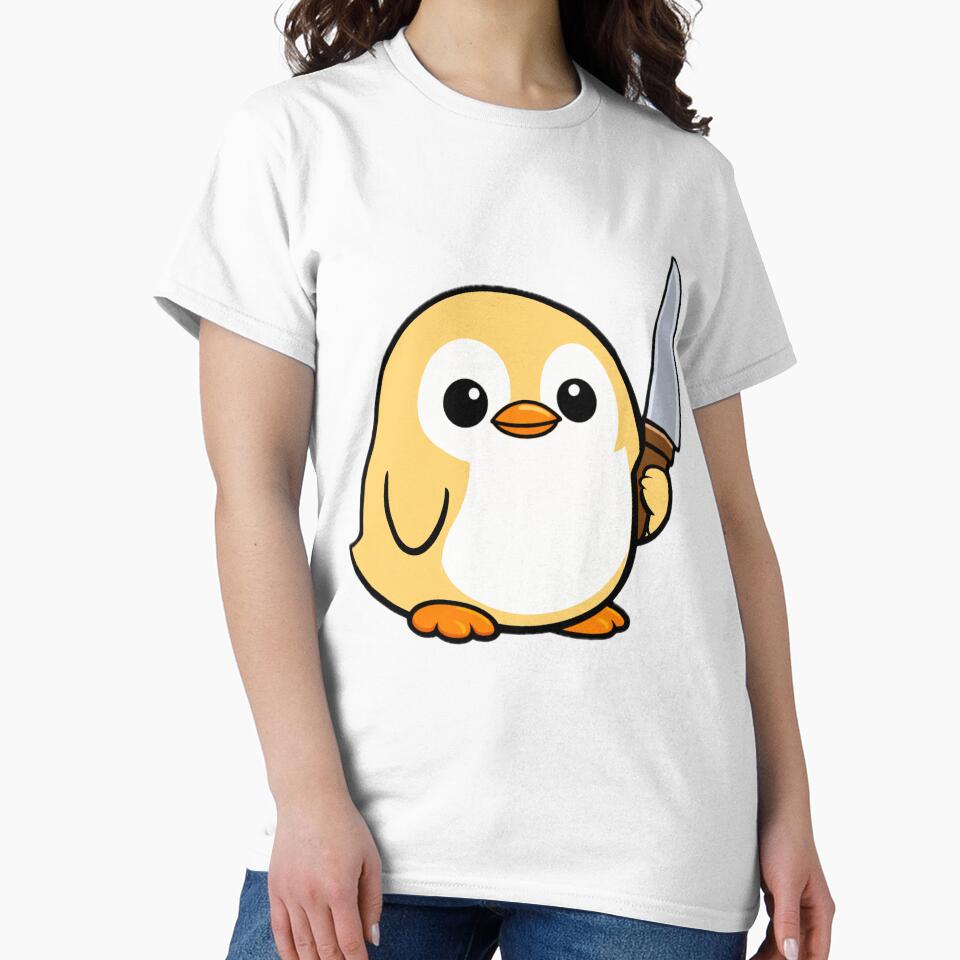 Crazy Yellow Penguin by MessyHandsCo