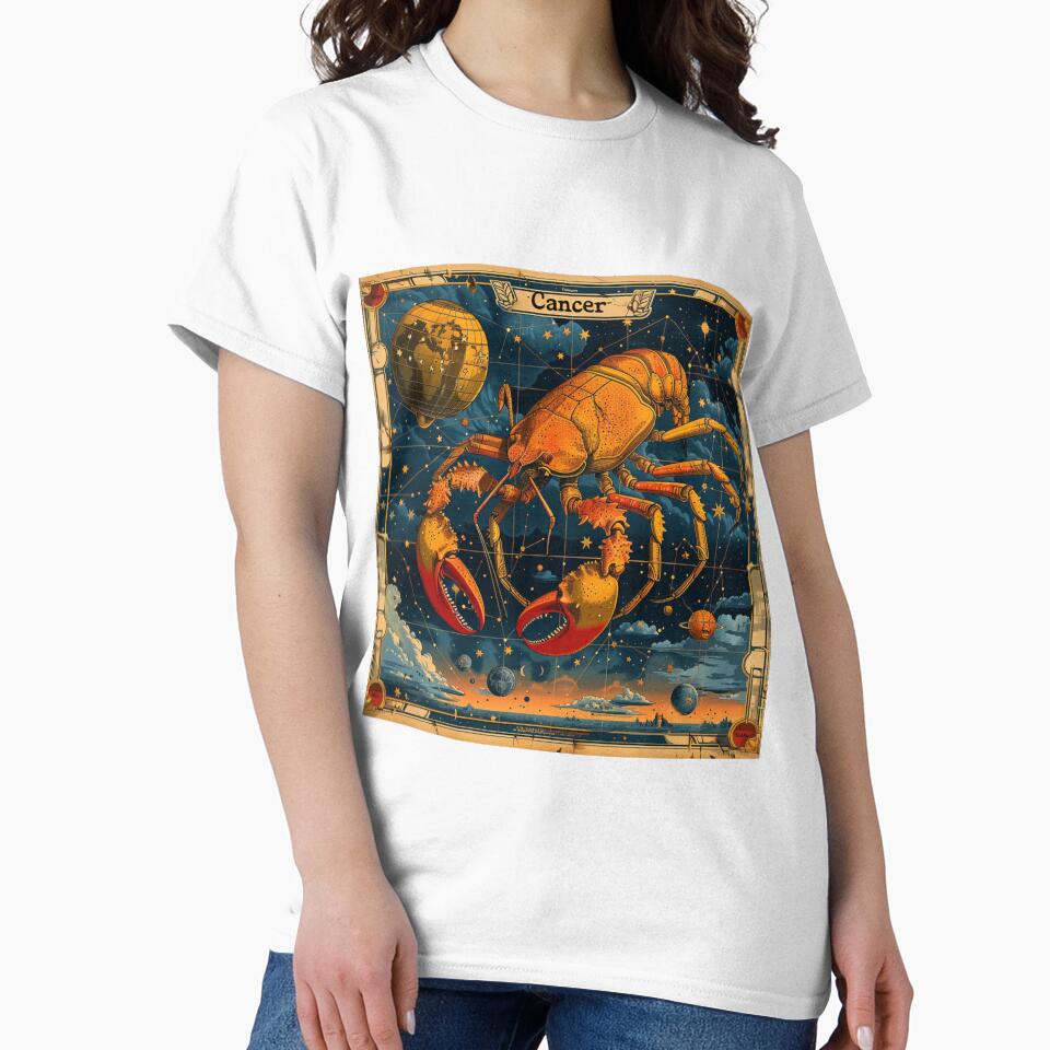 Vintage SciFi Style Cancer Zodiac Sign by AiHead