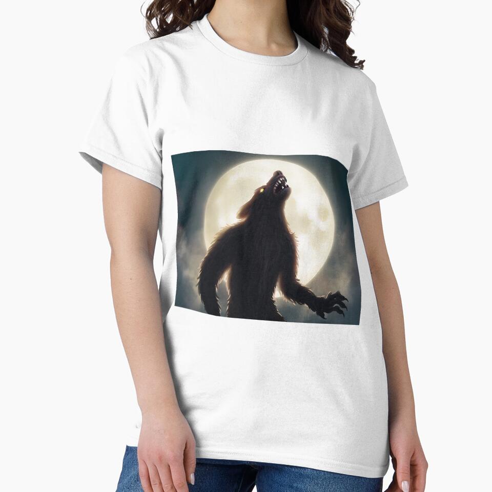 Werewolf standing in front of the moon by Aktio  Design