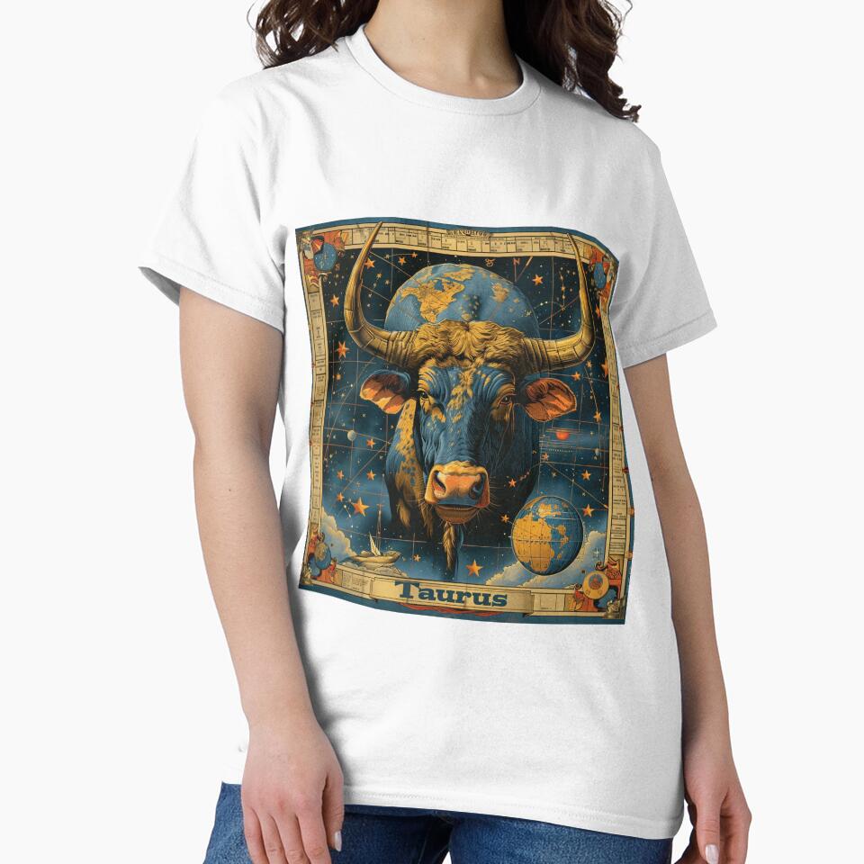 Vintage SciFi Style Taurus Zodiac Sign by AiHead