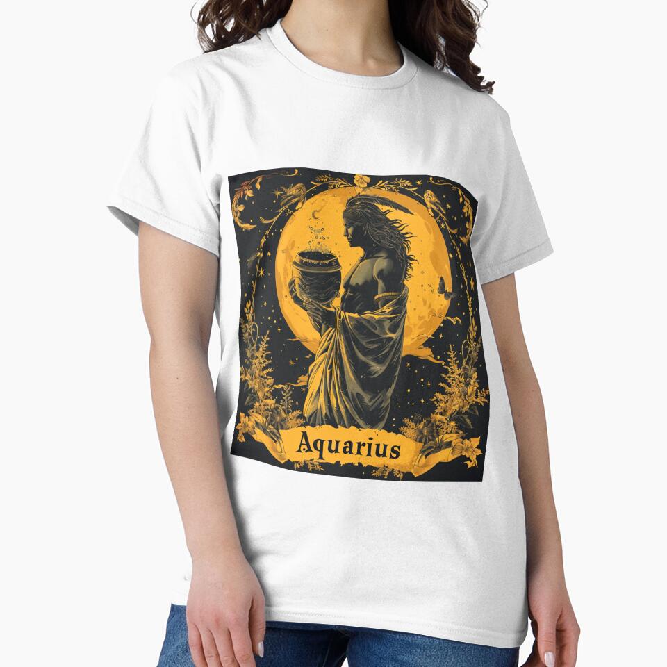 Vintage Style Aquarius Zodiac Sign by AiHead