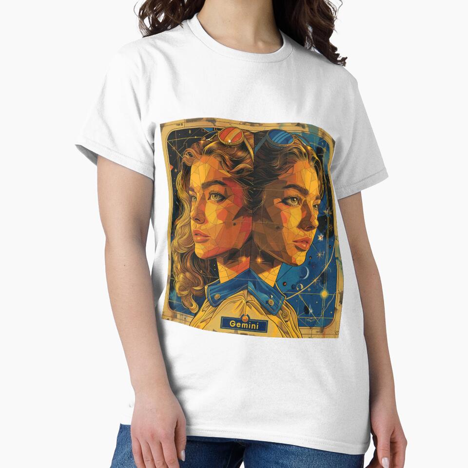 Vintage SciFi Style Gemini Zodiac Sign by AiHead