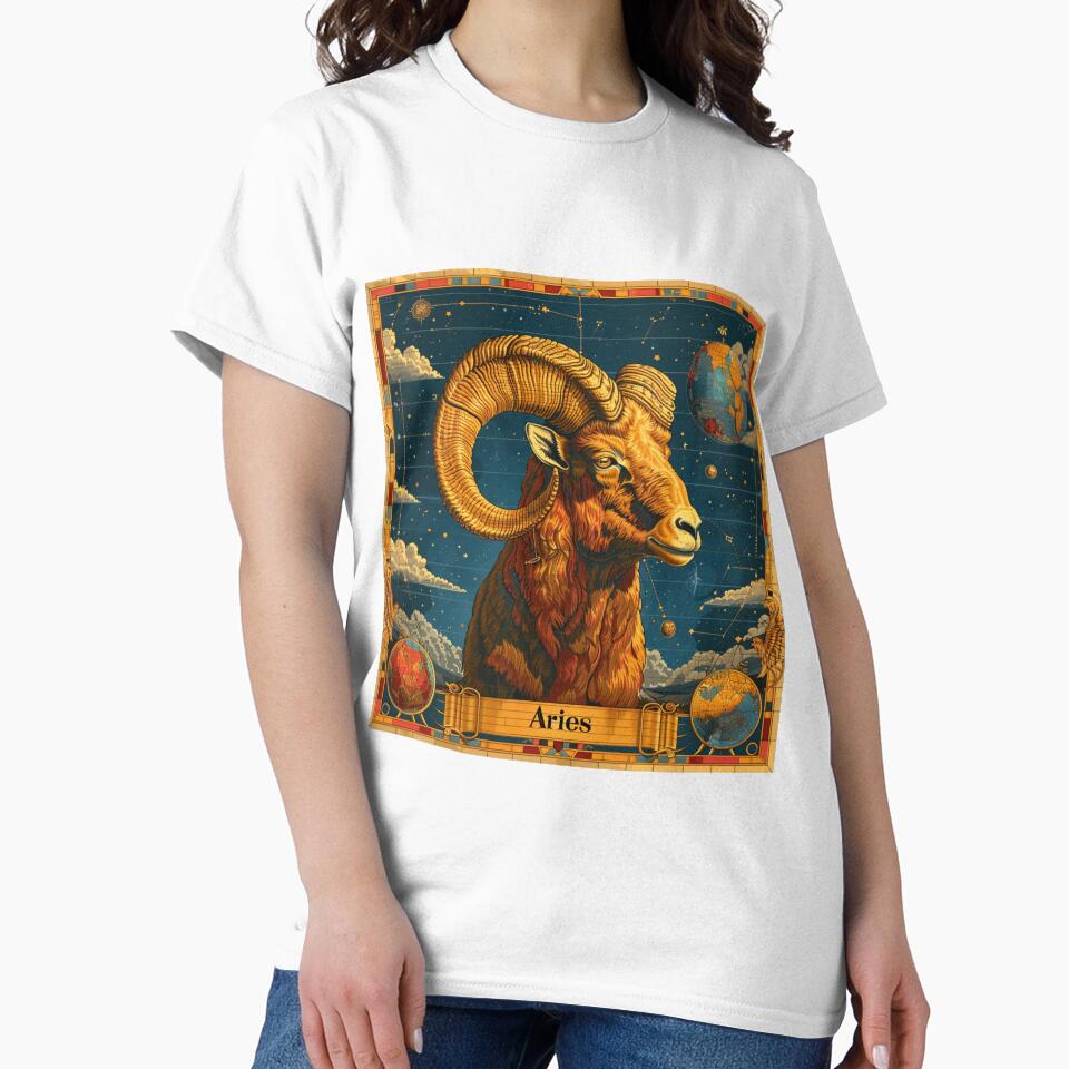 Vintage SciFi Style Aries Zodiac Sign by AiHead