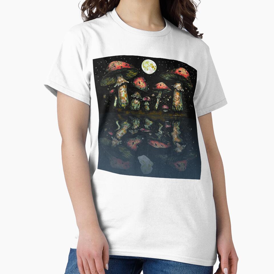 Mushrooms at Night by HoneyBreezeCo