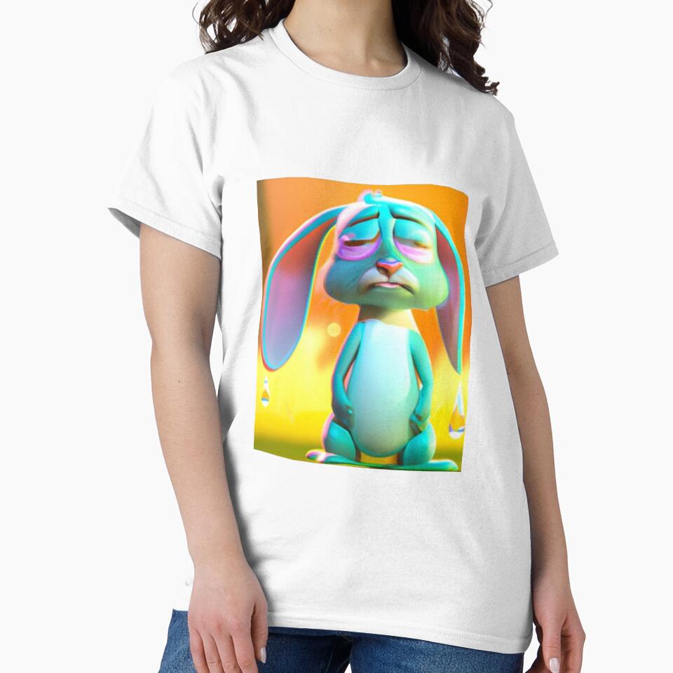 Very Sad Rabbit.  Crying Animals by LeanDesigns