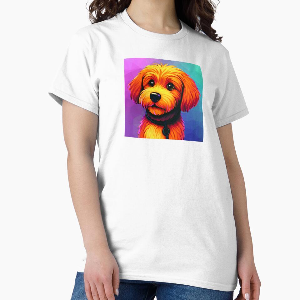 Colorful Doodle Pup - neon colors by Doodles Down South