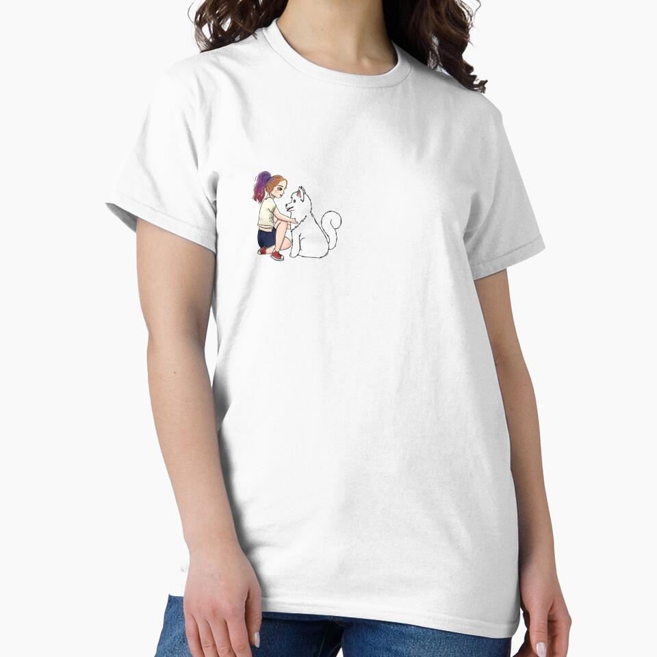 Aesthetic Girl with her cutest puppy by Mandalis Shop